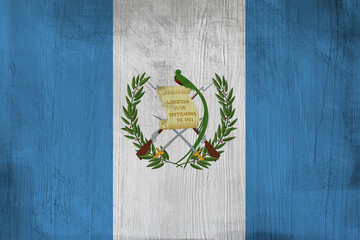 Patriotic wooden background in color of Guatemala flag