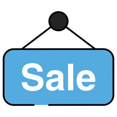 An editable design icon of sale board