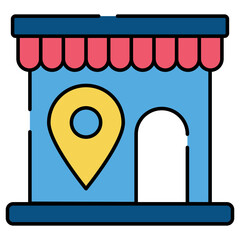 A unique design icon of shop location