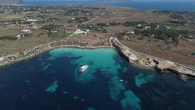 video aereo dell isola di favignana