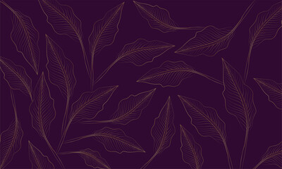 vector royal background with golden leaves