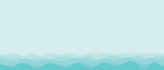 Wavy background in blue color, sea and ocean texture. Modern splash design, place for text.