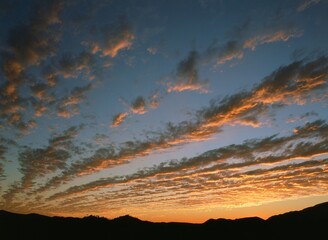 sunset in the mountains