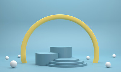 Circle podium, round ring for displaying products by composite ball