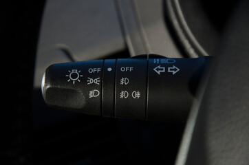 car high beam, low beam and position switch knobs