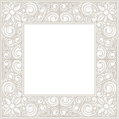 Pastel ornate decorative retro blank frame