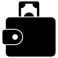 A billfold accessory icon, vector design of wallet