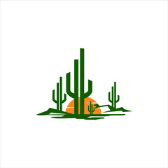 Nature Cactus Environment Dessert Desert Graphic Design Illustration - obrazy, fototapety, plakaty