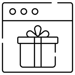 An icon design of web gift