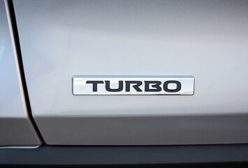 TURBO motive on a new silver vehicle