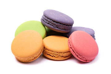 Group of colorful macaroons