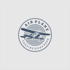 Plane Airplane Aircraft Logo Design Vector Image