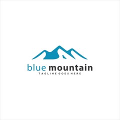 Mountain Peak Hills Landscape Logo Design Vector Image