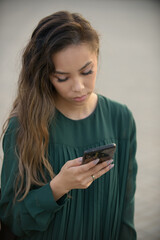 Young woman with mobile phone
