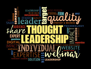 Thought Leadership word cloud, business concept background
