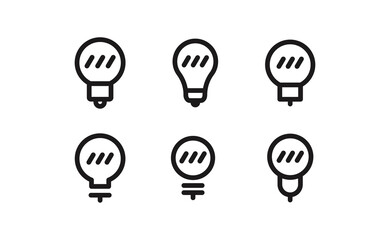 Idea symbol. Electric lamp vector icons. Light bulbs.