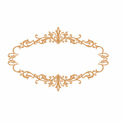 swirl vintage frame vector design