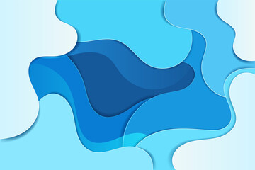 fluid paper cut concept background. dynamic shapes