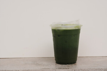 iced matcha green tea, home café