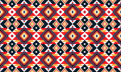 Geometric ethnic oriental ikat pattern traditional Design for background,fabric,wrapping,clothing,wallpaper,Batik,carpet,embroidery style.	
