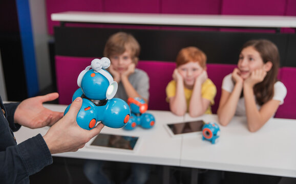 Children Having Robotics Lesson In School