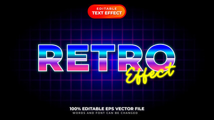 Retro Editable Text Effect