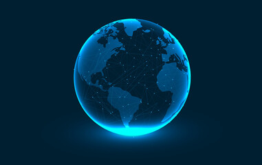 Fototapeta na wymiar blue earth globe/planet 