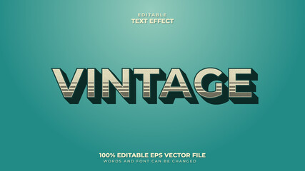 Editable Text Effect Vintage Retro Text Style
