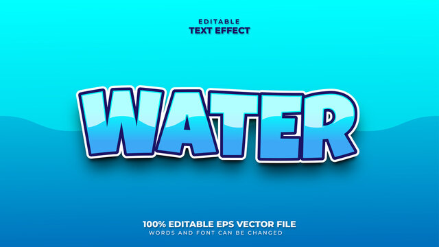 Water Editable Text Effect