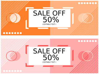 discount flat design illustration with editable text perfect for banners, cards and more