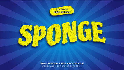 Sponge 3D Editable Text Effect
