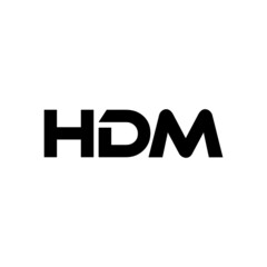 HDM letter logo design with white background in illustrator, vector logo modern alphabet font overlap style. calligraphy designs for logo, Poster, Invitation, etc. - obrazy, fototapety, plakaty
