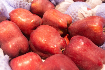 American Red delicious apple in supermarkets
