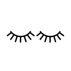 Eyes with eyelashes. Isolated on white background vector illustration.