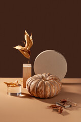 Autumn still life. Copy space