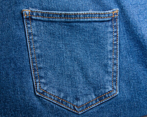 Denim jeans cotton blue pocket texture or background