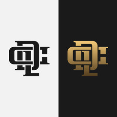 Monogram Letter Initial D L C DCL LDC CDL Logo Design Template. Suitable for General Fashion Apparel Sports Fitness Construction Finance Company Business Corporate Shop in Simple Modern Style.