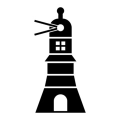 Vector Lighthouse Glyph Icon Design