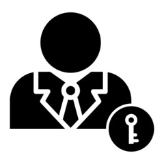 Vector Locksmith Glyph Icon Design