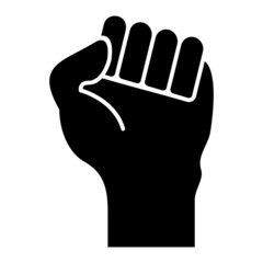 Obraz premium Vector Protest Glyph Icon Design