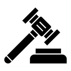 Vector Law Glyph Icon Design