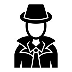 Vector Espionage Glyph Icon Design