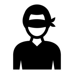 Vector Hostage Glyph Icon Design
