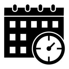 Vector Timeline Glyph Icon Design