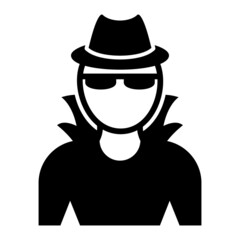 Vector Spy Glyph Icon Design