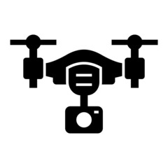 Vector Drone Glyph Icon Design