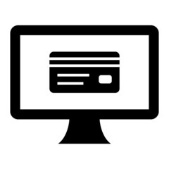 Fototapeta na wymiar Vector Online Payment Glyph Icon Design