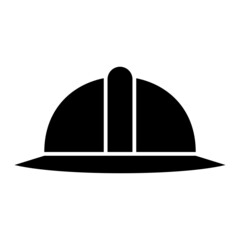 Vector Fire Helmet Glyph Icon Design