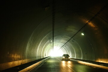 Highway tunnel in Japan, abstract city background - 日本 高速道路 トンネル	
