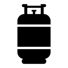 Vector Gas Cylinder Glyph Icon Design
